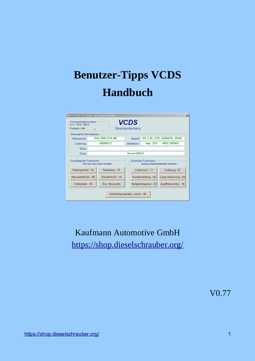 VAG-COM/VCDS Handbuch